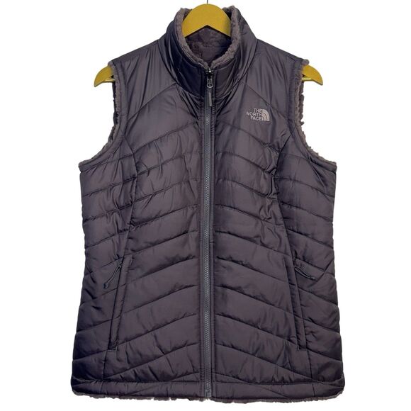 NEW The North Face Womens Mossbud Insulated Reversible Vest Medium Zip Pockets - Picture 1 of 11